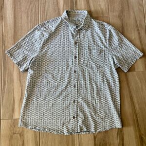 Tailor Vintage Men's XL Blue Short Sleeve Button-Down Shirt Casual